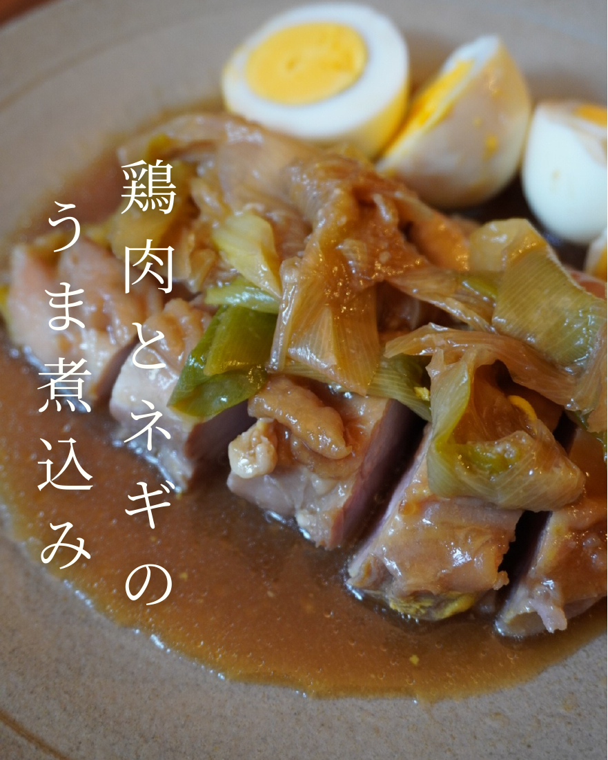 鶏肉とネギのうま煮込み
