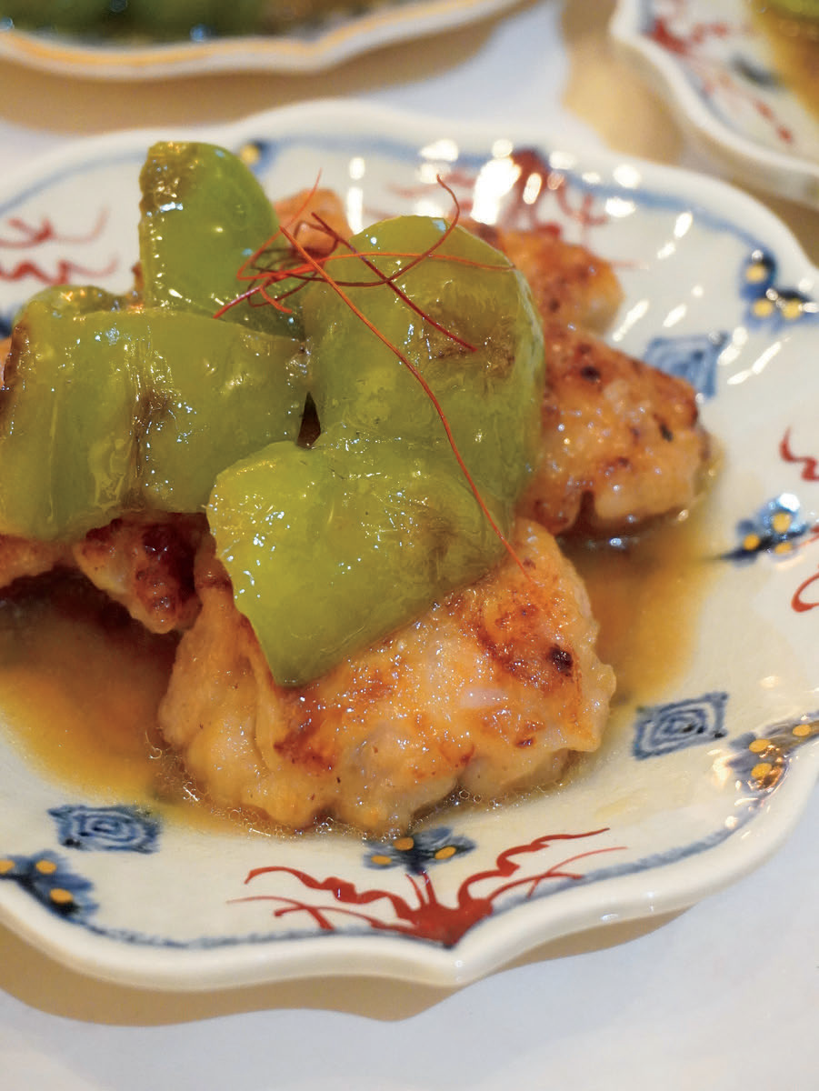 鶏とピーマンの焼き浸し
